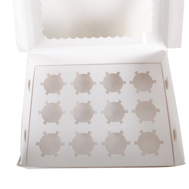 24pz Scatole per Torte Mini Scatole per Torte Kraft con Finestra