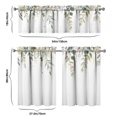 thumbnail image 6 of Watercolor Plant Leaves1(1) Kitchen Curtain Valance 3 Piece Home Curtains and Valance Set Curtain Sink Window Decor Window Treatment Tier 27.5x36 Length, 6 of 6