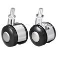 Office Chair Casters 2 " M8x15 Threaded Stem Swivel (4 per pack