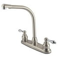 thumbnail image 3 of Kingston Brass GKB715AL Water Saving Victorian High Arch Kitchen Faucet with Lever Handles and Sprayer, Oil Rubbed Bronze, 3 of 7