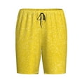 thumbnail image 4 of Gaeub Yellow Glitter Printed Men's Short Pajama Pants, Lightweight Lounge & Sleep Bottoms Keep You Cool - XX-Large, 4 of 9