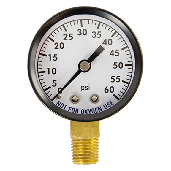 Aqua Select Pressure Gauge ¼" Side Mount and Top Mount | 0-60 PSI | Replacement Unit for Any Sand, Cartridge Or DE Filter