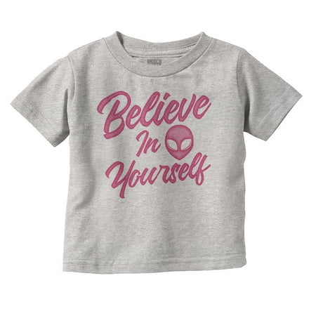

Cute Inspirational Motivation Alien Youth T Shirt Tee Girls Infant Toddler Brisco Brands 18M