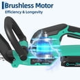 thumbnail image 5 of 22.4'' Hedge Trimmer Cordless, 2 * 2.0Ah Batteries and Charger, Handheld Electric Trimmers/Grass Shrub Pruning Cutter, Lightweight & Compact Hedge Shear for Garden, Lawn, 5 of 7