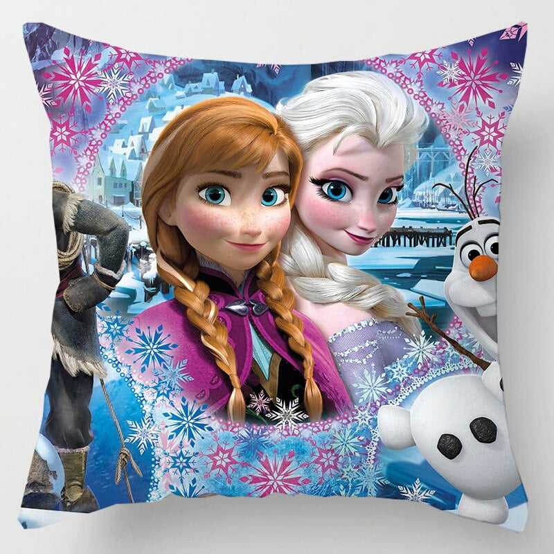 Coussin Forme Elsa Reine Des Neiges – En Velours, Environ 35 Cm, Licence Officielle, Décoration Chambre Fille