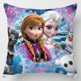 thumbnail image 3 of Funda de cojín de Frozen de Disney, figura de acción de Elsa, Anna, Princesa, de felpa corta, decorativa para el hogar, funda de almohada para sofá, 3 of 4