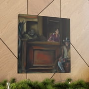 Wild West Saloon Scene - Canvas