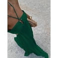 thumbnail image 5 of Women's Halter Neck Pleated Maxi Dress, Sleeveless Cutout Summer Flowy Long Dress, 5 of 5