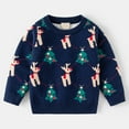 thumbnail image 2 of XEGLSBU Female Sweaters Toddler Baby Kids Girls Boys Christmas Knit Sweater Warm Pullover Casual Clothes Girls Sweaters 10-12 Hoodie Navy-5 Size 4-5 Years, 2 of 4