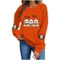 thumbnail image 3 of Frostluinai Womens Sweatshirt Halloween Spooky Season Fall Pullover Crew Neck Long Sleeve Soft Casual Sweat Shirt Holiday Clothes, 3 of 8