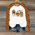 thumbnail image 2 of Halloween Pullover Sweatshirts for Women Funny Halloween Pumpkin Ghost Printed Shirts Casual Long Sleeve Crewneck Fall Fashion Pullovers, 2 of 4