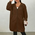 thumbnail image 5 of Gamivast Long Hoodie for Women Zip up Oversized Cuffed Long Sleeve Sweatshirts with Pockets Casual Trendy Drawstring Comfortable Outerwear Winter Spring Summer Or Fall, 5 of 5