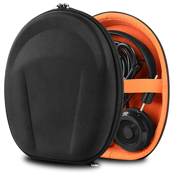 Geekria Shield Case Compatible with Grado SR80X, SR60X, GW100x, SR325i, SR325e, SR325, SR225i, SR125 Case, Replacement Protective Hard Shell Travel Carrying Bag with Cable Storage (Black)