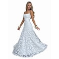 thumbnail image 2 of Women'S Maxi Dresses Wedding Guest Dress A-Line Long Square Neck Backless Sling for Beach White S, 2 of 9