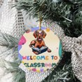 thumbnail image 3 of Welcome to Vizsla Classroom Teacher Dog Mom Ceramic Round Ornament Vizslas Dog Lover Gifts Idea Home Tree Decor - 02015, 3 of 5