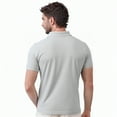 thumbnail image 2 of Men's Cotton Slim Polo Short Sleeve Shirt, Heather Gray 3XL, 3 Pack, 2 of 7