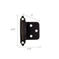 thumbnail image 6 of Design House Steel 10-Pack Overlay Hinges for Kitchen Cabinets, Oil Rubbed Bronze, 6 of 12