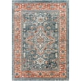 thumbnail image 2 of Mark&Day Area Rugs, 6x9 La Motte Traditional Dark Blue Area Rug, Blue Ivory Orange Carpet for Living Room, Bedroom or Kitchen (6'7" x 9'), 2 of 6