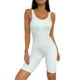 thumbnail image 1 of Body deportivo para mujer Color puro Slim Skinny Deep U Beauty Back Monos de yoga para mujer Beige M, 1 of 8
