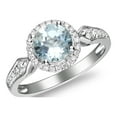 thumbnail image 3 of Gin & Grace 14KT WG Genuine Aquamarine and Diamond Accent Ring., 3 of 6