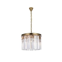 Elegant Lighting Sydney 20 inch round crystal chandelier in satin gold