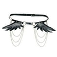 thumbnail image 3 of Segolike Punk Waist Chain Belt with Wing Punk Rock Belt for Pants Cosplay Rave Outfit Black, 3 of 8