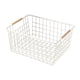 thumbnail image 1 of Cesta de almacenamiento para encimera, organizador de artículos diversos, organizador de alimentos para el hogar, conveniente Blanco 36cmx25cmx16cm, 1 of 9