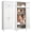 White-Sq-86''H, variant on Polup 86" H Modern Steel Sturdy Armoire Cabinet with Shelves and Hanging Rod, Bedroom Wardrobe Closet with Doors White