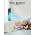 thumbnail image 6 of Tower Fans, 36" Standing Floor Fan with Remote/APP, 70° Oscillating Fan for Home, 24 ft/s High Velocity, LED Display, 3 Speeds, 4 Modes, 12H Timer, Quiet Bedroom Fan, 6 of 8