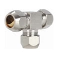 thumbnail image 3 of 2pcs KTPE Tipo neumático Tipo Níquel Pizarra Níquel Pipe de compresión de cobre Conector de 3 maneras Conector para tubo de acero de aluminio de latón, 3 of 5