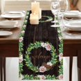 thumbnail image 3 of Table Runners 90 Inches Long Dress Scarves, Spring Botanical Farmhouse Coffee/Dining/Kitchen Table Runner for Living Room, Garden Birds Floral Leaves Brown Wood 13x90 Inch, 3 of 9