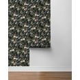 thumbnail image 6 of NextWall  Vintage Floral Peel and Stick Wallpaper 20.5 in. W x 18 ft. L - Onyx, 6 of 8