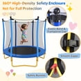 thumbnail image 5 of 5.5FT Kids Trampoline with Basketball Hoop, SEGMART Upgraded Indoor Toddler Trampoline with Enclosure for Kids, Outdoor Round Small Trampoline with Basketball, Gift for Boys Girls, 5 of 6