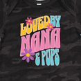 thumbnail image 4 of Inktastic Nana and Pops Love Me Retro Flowered Girls Baby Bodysuit, 4 of 5