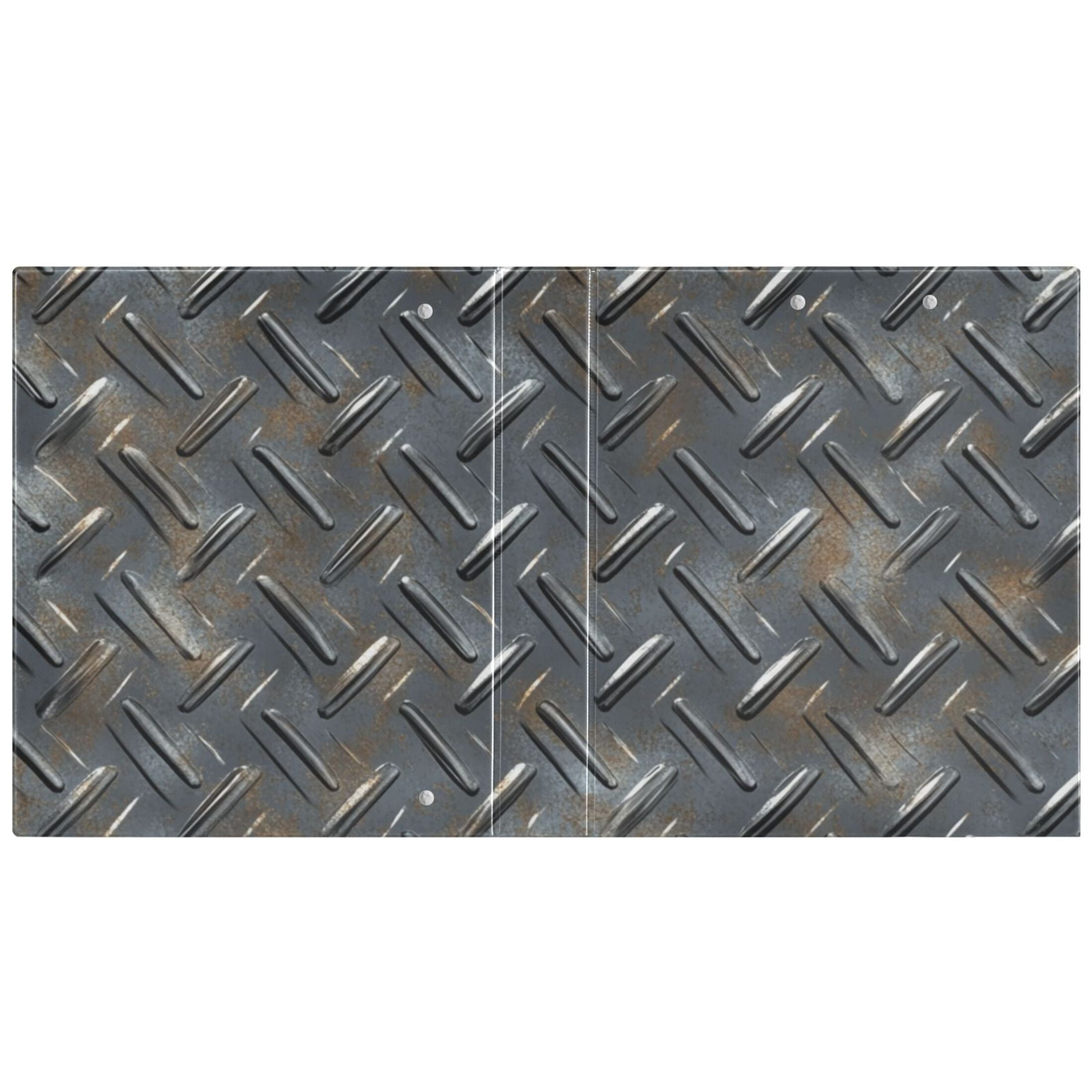 Pixelated Metal 3 Ring Binders 1.5 inch Hardcover File Folders with Interior Pockets A4 Size Organizer for School Office Hospital