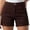 Coffee, variant on Women's High Waisted Cuffed Denim Shorts, Casual Fit Brown Jean Shorts for Summer Daily Wear, Breathable and Comfy, Classic Classic Style Coffee L