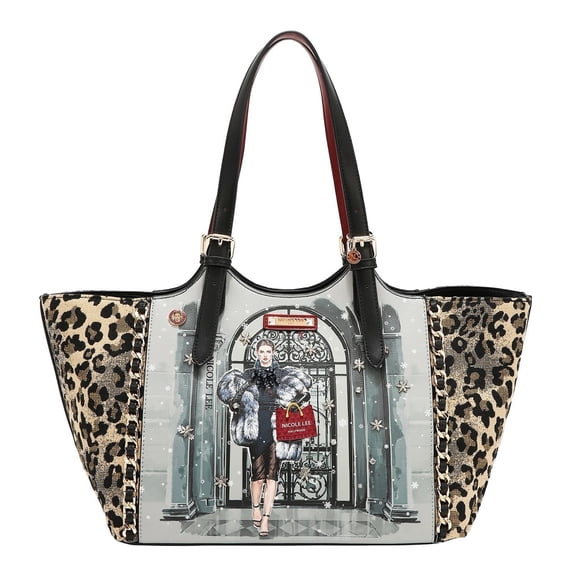 NICOLE LEE MODA SNOWFLAKE SHOPPER BAG