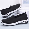 thumbnail image 4 of Willtoo 2026 Womens Orthopedic Walking & Tennis Shoes - Slip On Arch Support Sneakers, Breathable Nurse Shoes, Wide Width Mother’s Day & Birthday Gifts Black 6.5 Wide, 4 of 7