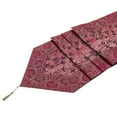 thumbnail image 4 of Stylo Culture Decorative Indian Living Room Table Runner Magenta Purple 6 Feet Party Decor Floral 72 Inch Long Brocade Jacquard Border Embroidered Ari Zari Tablecloth Rectangle (72 x 14 Inch), 4 of 5