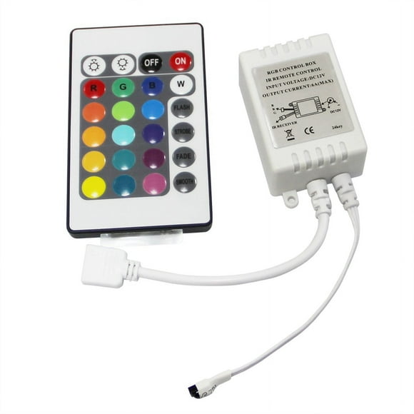 Controlador LED RGB Control IR FB 24 teclas blanco 12V