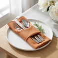 thumbnail image 4 of REGALWOVEN 12 Pack Cloth Napkins, Cotton Washable Table Dinner Napkins for Restaurant, Weddings, Events, and Parties Brown 18x18inch, 4 of 6