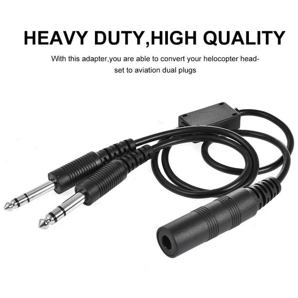 Replacement Helicopter To General Aviation Headset Adapter Cable For Clark Avcomm U 174 Walmart Com Walmart Com