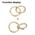 thumbnail image 4 of 20Pack Spring O Rings, 5/8"(16mm) ID Zinc Alloy Trigger Round Snap Buckle, DIY Accessories Spring Buckle (Gold), 4 of 6