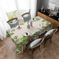 thumbnail image 3 of Fall Green Grey Leaves Rectangle Tablecloths 54x87,Country Farmhouse Eucalyptus Plant Table Cloth Table Cover Indoor/Outdoor Tabletop Decor for Wedding Holiday Party Dinner Baby Shower, 3 of 7