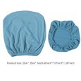 thumbnail image 2 of kurtrusly Pack de 2 Housse de Chaise de Bureau Résistant à l'Usure Lavable Multicolor Style Simple Décoration Chaises Gaine Coussin Dossier Couverture Bleu Azur, 2 of 5