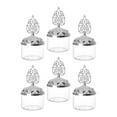 thumbnail image 3 of 6Pcs Candy Jars Candy Box Clear Wedding Favor Boxes Chocolate Treat Gift Box Canisters for Kitchen Wedding Storage Jars for Shop Household Argent Pagoda, 3 of 9