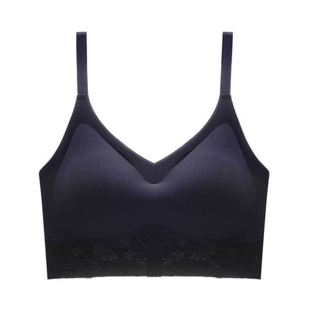 

eczipvz Womens Lingerie Ladies Seamless Beauty Back Underwear No Steel Ring Sports Bra Push Up Comfortable Underwear Black XL