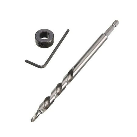 

Lierteer 9Mm Round Or Hex Shank Pocket Hole Step Drill Bit Pocket Pilot Hole Drill Guide