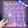 thumbnail image 2 of Guirnalda de luces LED para decoración navideña, guirnalda de luces para dormitorio, cortina de luces con control remoto, Año Nuevo 2025, 2 of 5