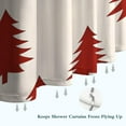 thumbnail image 6 of Red Christmas Tree Pattern Shower Curtain 36"x72" ,Bathroom Decorative Shower Curtains Set with 12 Hooks,Modern Waterproof Washable Shower Curtain, 6 of 6
